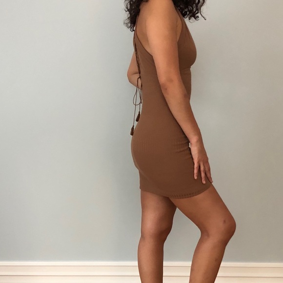 Free People tan bodycon dress - Picture 2 of 3